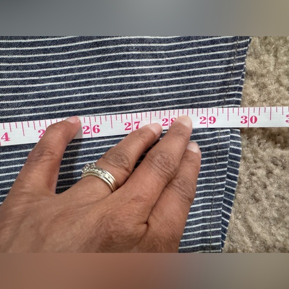 Wrangler Men’s Indigo Striped Denim Long Sleeve Shirt Brown Pearl Snaps  Size XL - Picture 10 of 12